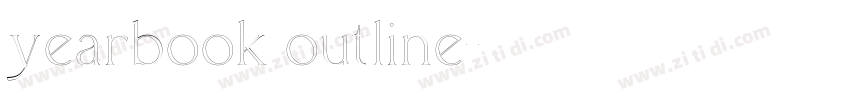 yearbook outline字体转换